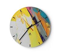 Orologio da Parete in Vetro Deadlock Vernici Tridimensionale 30x30cm Piccolo Moderno Orologio da Muro Per Casa Cucina Soggiorno Silenzioso Wall Clock Decorazione Orologio da Appendere - C3AR30x30-4871