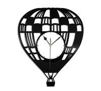 Orologio da parete in vinile con mongolfiera, regalo per la stanza degli amici, decorazione per la cameretta dei bambini, design vintage, decorazione per ufficio, bar,