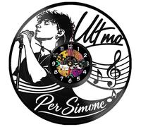 Orologio da Parete in Vinile Personalizzato cantante - Design ultimo di Ultimo -Decorazione Murale per Casa, Cameretta o Ufficio - Idea Regalo Originale per Fan e Amanti della musica- Catoju
