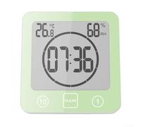 Orologio da parete LCD impermeabile multifunzionale con display della temperatura per una facile gestione del tempo (verde)