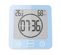 Orologio da parete LCD multifunzione impermeabile con display a temperatura per una facile gestione del tempo (blu)