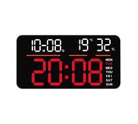 Orologio da parete LED con grande schermo calendario digitale e doppia impostazi