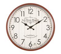 Lowell Orologio da parete (30cm) Les Deux Magots JUSTAMINUTE Arancio 21558