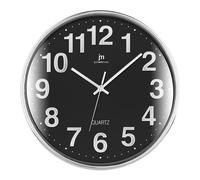 Lowell Justaminute 00816 Orologio da parete in quarzo Cerchio Nero, Cromo