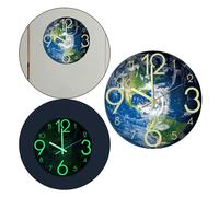 Orologio da parete luminoso grande arte da 30 cm Glow in The Dark Alimentato a