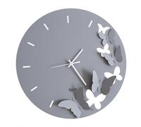 Arti & Mestieri Butterfly Spring - Orologio da Parete di Design 100% Made in Italy - in Ferro, Diametro 40 cm - Ardesia