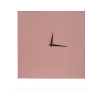 Orologio da parete Minimalista Moderno Telaio 40 x 40 cm Forma Quadrata Accessori per la casa Finitura Dipinta Rosa
