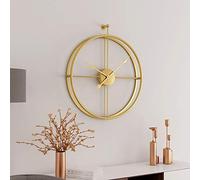 Orologio da Parete Moderni Grandi X Soggiorno, Vintage Silenzioso in Metallo Orologio da Muro Decorativo per Cucina Ufficio Camera Soggiorno (52cmx59cm),Gold