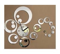 OROLOGIO DA PARETE MODERNO ADESIVO 3D OROLOGI DA MURO A CERCHIO ONDA EFFETTO SPE