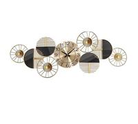 Orologio da parete moderno - Arte decorativa in metallo 3D per casa e ufficio - Grande decorazione da parete geometrica silenziosa da 41 pollici - Scultura da parete per soggiorno, bagno e spazio di l