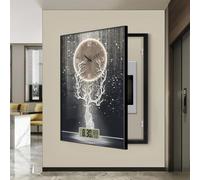Orologio da Parete Moderno con contatore Elettrico, Decorazione Decorativa con Orologio, Copertura Decorativa per Scatola interruttori a Parete, Piccole scatole interruttori Decora