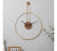 Orologio da Parete Moderno, Grande, Scheletro in Metallo, Oversize, Nero e Oro, Silenzioso, Senza ticchettio, Unico e insolito per Soggiorno (Oro)