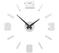 Orologio da parete moderno numeri adesivi legno bianco 50cm