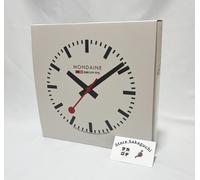 Orologio da parete Mondaine A990.OROLOGIO.16SBB quadrante bianco cassa argent...