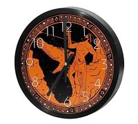 Orologio da parete, motivo dio greco antico Prometeo 24 cm, silenzioso, senza ticchettio, facile da leggere, moderno, decorativo per casa, ufficio, scuola
