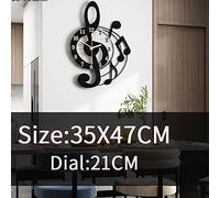 Orologio da parete Musica Orologio da parete Orologio da parete Mute Mute Adesivo fai -da -te orologio nero, soggiorno/camera da letto/studio/sala da pranzo decorazione orologio da parete orologio da