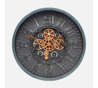 Orologio da parete nero con ingranaggi, dimensioni 60 x 60 x 7 cm, movimento al quarzo. Progettato per: decorare spazi e creare atmosfera.