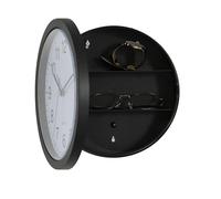 Orologio da parete nero con porta per riporre scomparti interni segreti, cassaforte nascosta per riporre oggetti di valore