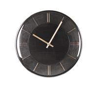 Beliani Orologio da parete nero senza numeri 34 cm in alluminio