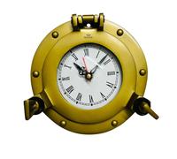 Orologio da parete oblò nautico fatto a mano oro 6" a batteria decorazione nave