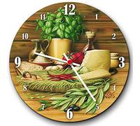 Orologio da parete originale e divertente di Veit's Cartoon - L'amore passa attraverso lo stomaco!