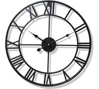 Orologio da parete orologio artistico moderno attorno grande orologio da parete decorativo da 15 pollici, oversize romano in stile - arredamento per soggiorno in metallo decorazioni da parete
