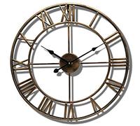 Orologio da parete orologio da parete da giardino esterno orologio, grande numero romano numeri da giardino orologio aperto face in ferro battuto orologio da esterno impermeabile outdoor decorazione