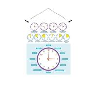 Orologio da parete per bambini, orologio in classe | Apprendimento orologio per bambini educativi,Forniture per la scuola per i 4-8 anni, strumento di pratica del con penna per la scuola materna 1a sc
