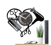 Orologio da parete per il salone di parrucchiere- 30,5 cm Orologio silenzioso per parrucchieri, forbici e indicatori di pettine | Design rotondo decorativo, argomento da , funzione di sweep si