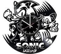 Orologio da parete per soggiorno Cucina Home Office 12 pollici Sonic Vinyl Record Orologio da parete retrò Compleanno Capodanno Natale Regalo di compleanno Personalità Design creativo per la casa Deco