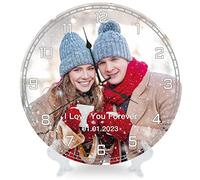 Orologio da parete personalizzato senza ticchettio silenzioso - Immagine e testo e logo Orologio personalizzato Decorazione da parete, orologio da parete digitale con staffa