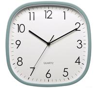 Orologio da parete quadrato da 30,5 cm con grande display, funzionamento a batteria, movimento al quarzo per un'accurata misurazione del tempo e uso decorativo, per casa o ufficio (nero (verde)