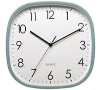 Orologio da parete quadrato da 30,5 cm, funzionamento a batteria, con ampio display e movimento al quarzo per un tempo affidabile ed elegante per la decorazione della casa o dell'ufficio (verde)