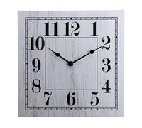 Orologio da parete quadrato vintage in MDF silenzioso per stile nordico per deco