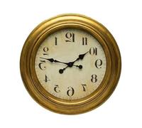 Orologio da parete retrò di 46 cm di diametro in colore oro, con aghi eleganti. Progettato per: decorare spazi e segnare il tempo.