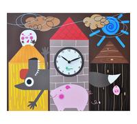 Orologio da Parete Rettangolare 44X35Cm Pirondini Italia i Tre Porcellini