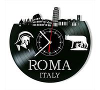 Orologio da parete Roma - Orologio da parete in vinile Roma - Regalo per gli amanti dei Roma - Decorazione originale da parete per la casa