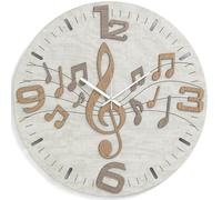 Orologio da parete rotondo 30 cm in legno laminato TRS MUSIC
