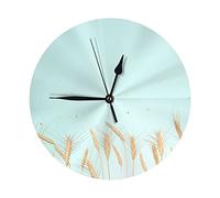 Orologio da parete rotondo con grano dorato Orologio da parete moderno silenzioso senza ticchettio Orologio da parete da bagno a batteria Orologio da parete da cucina Decorazioni per la casa Orologi