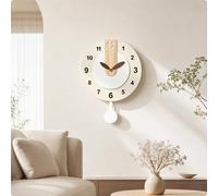 Orologio Da Parete Rotondo Con Pendolo, Silenzioso, Decorativo, Con Numeri In