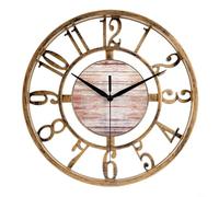 Orologio da parete rotondo da 28 cm, movimento al quarzo silenzioso | per telaio in plastica resistente, copertura lente in vetro, resistente alla polvere, facile da pulire per la superficie