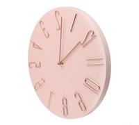 Orologio da parete semplice ed elegante da 30,5 cm con numeri grandi, perfetto per la decorazione della casa e l'orario (rosa)
