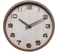 Orologio da parete senza tempo da 30,5 cm con numeri 3D e meccanismo silenzioso per una migliore visibilità dell'ora (A)