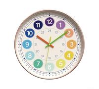 Orologio da parete senza ticchettio, 30 cm, silenzioso, al quarzo | Movimento silenzioso, nessun ticchettio, design a cartoni animati, dimensioni 30 cm, decorazione per la camera dei bambini