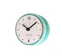 Orologio da parete silenzioso al quarzo per bagno, con forte ventosa, 7,6 cm, piccolo, anti-appannamento, impermeabile, per cucina, doccia, bagno, superfici in vetro a specchio (verde)