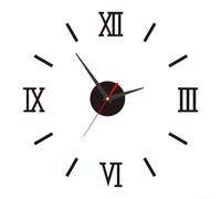 Orologio da parete silenzioso in acrilico con funzione luminosa per montaggio fai da te e installazione flessibile, adatto per varie impostazioni della stanza (nero)