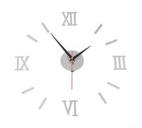 Orologio da parete silenzioso in acrilico con funzione luminosa per montaggio fai da te e installazione flessibile, adatto per varie impostazioni della stanza (argento)