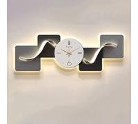 Orologio da parete silenzioso senza ticchettio, design geometrico moderno illuminato decorativo per soggiorno, arte creativa della parete della casa
