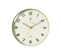 orologio da parete, Silenzioso, senza ticchettio e semplice orologio da appendere, la decorazione colorata con alimentazione a batteria 14 pollici è adatta for camere letto, scuole, ristoranti(Green)