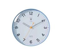 orologio da parete, Silenzioso, senza ticchettio e semplice orologio da appendere, la decorazione colorata con alimentazione a batteria 14 pollici è adatta for camere letto, scuole, ristoranti(Blue)